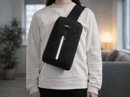 Сумка-слинг Nomad на одно плечо из переработанного пластика, черная