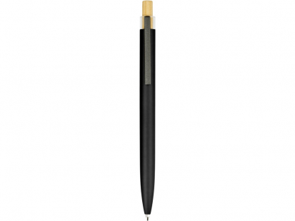 Ручка шариковая из переработанного алюминия Blossom, черная