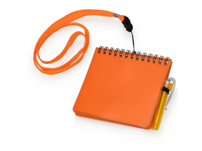 Блокнот Журналист с ручкой, А6, оранжевый