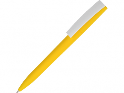 Ручка пластиковая soft-touch шариковая Zorro, желтая