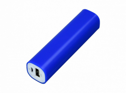 Универсальное зарядное устройство power bank прямоугольной формы, синее
