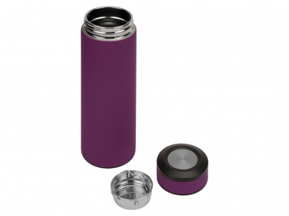Термос Confident с покрытием soft-touch, фиолетовый, в разобранном виде