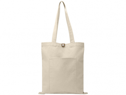 Cумка Clip с застежкой из экокожи, натуральная