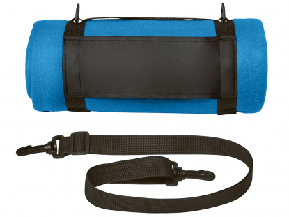 Плед Нежность с ремешком на плечо, синий