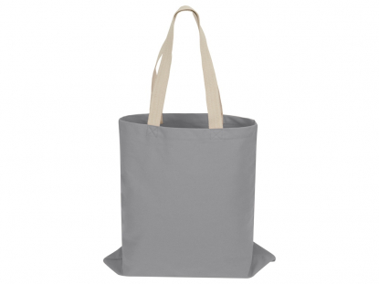 Сумка для шопинга Steady хлопковая с парусиновыми ручками, 260 г/м2, серая