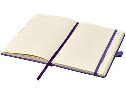Записная книжка А5 Nova, пурпурная, резинка, лента-закладка, петля для ручки