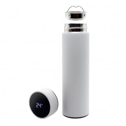 Термос Reactor s с датчиком температуры и покрытием софт тач, белый