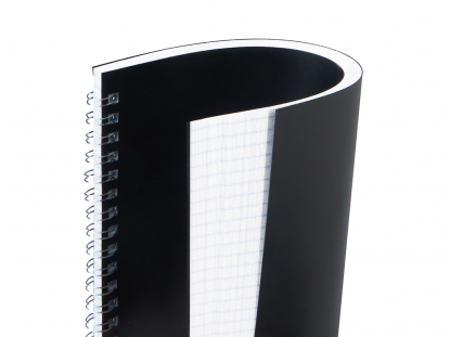 Блокнот А5 в пластиковой обложке, черный