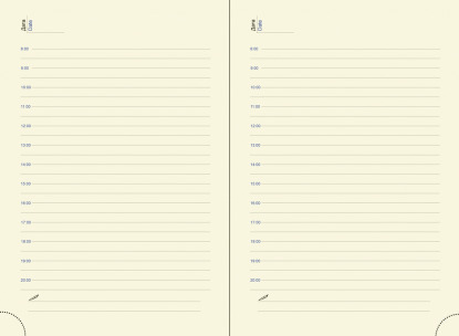 Внутренний блок недатированного ежедневника А5, тонированный