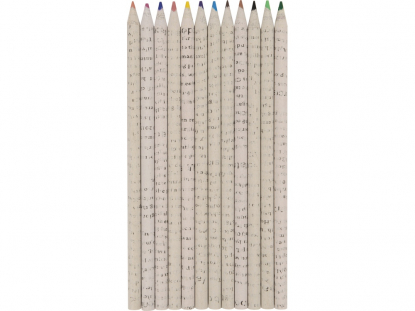Набор цветных карандашей из "газетной бумаги" в тубе News, общий вид