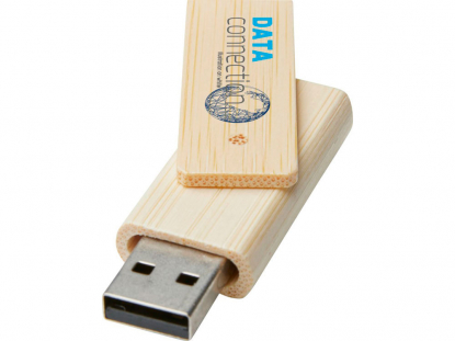 USB 2.0-флешка Rotate из бамбука, пример нанесения