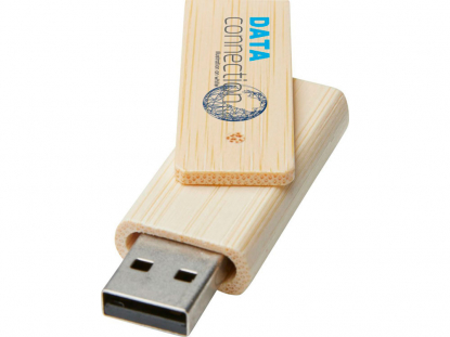 USB 2.0-флешка Rotate из бамбука, пример нанесения