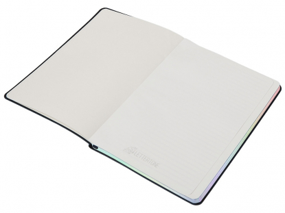 Блокнот А5 в гибкой обложке Fellini с голографическим срезом, темно-синий