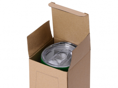 Вакуумная термокружка Sense Gum, непротекаемая крышка, soft-touch, зелёная