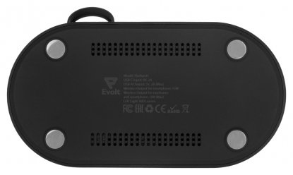 Складная зарядная станция с беспроводной зарядкой Flashport, 15 Вт, черная