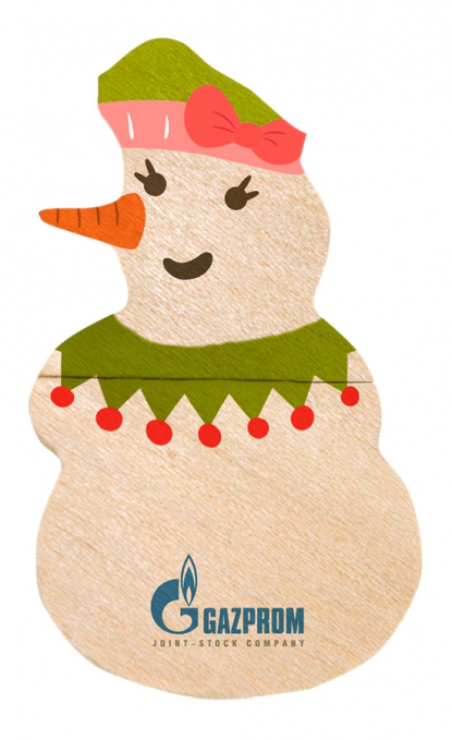 Флешка Снеговик 3, пример с покраской и полноцветным нанесением
