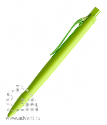 Ручка шариковая DS6 PRR, soft-touch, салатовая, вид сбоку