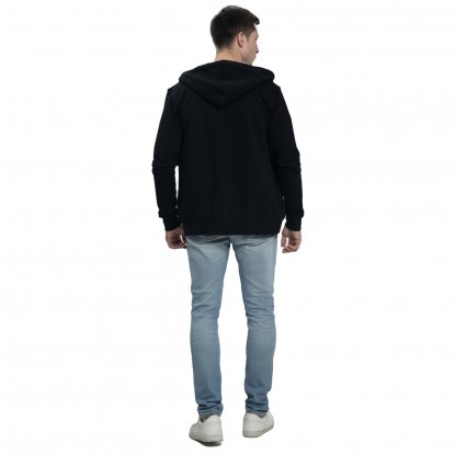 Толстовка-кенгуру с капюшоном на молнии New Gen 320, унисекс, черная