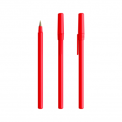 Шариковая ручка Bic Round Stic, красная
