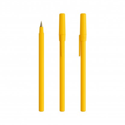 Шариковая ручка Bic Round Stic, жёлтая