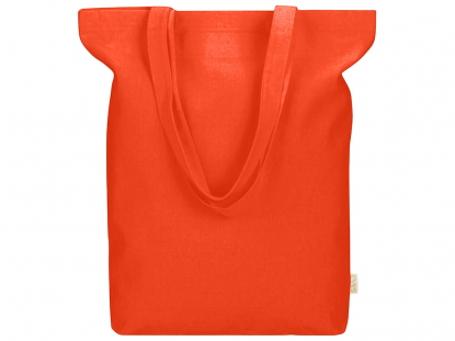 Сумка Fixy из переработанного хлопка 220 г/м2 с фиксирующей лентой, оранжевая