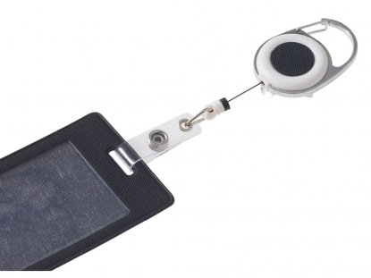 Чехол для пропуска с ретрактором Favor, черный