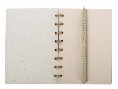 Блокнот А6 с бумажным карандашом и семенами цветов, белый