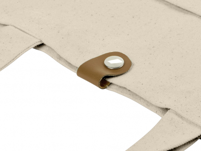 Cумка Clip с застежкой из экокожи, натуральная