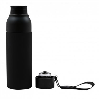 Термобутылка Button Black, черная