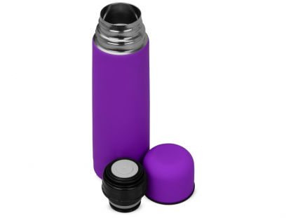 Термос Ямал Soft Touch с чехлом, фиолетовый