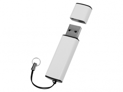USB-флешка на 16 Гб Borgir с колпачком, белая, открытая