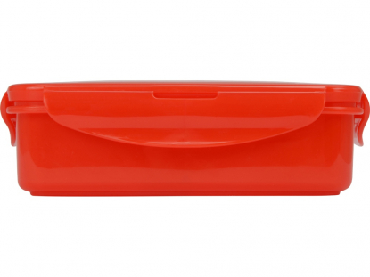 Ланч-бокс Foody с двумя секциями, красный, вид сбоку