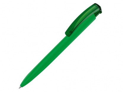Шариковая ручка трехгранная TRINITY K transparent GUM soft-touch, темно-зеленая