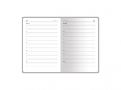 Ежедневники Sidney Nebraska А5, недатированный, с серебристым обрезом