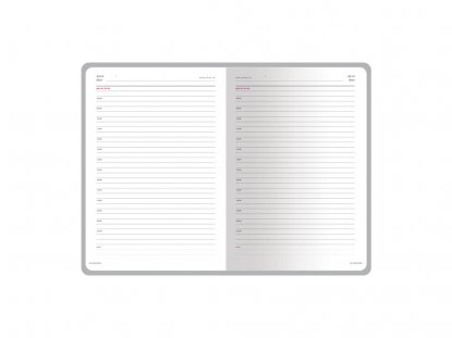 Ежедневники Sidney Nebraska А5, недатированный, с серебристым обрезом