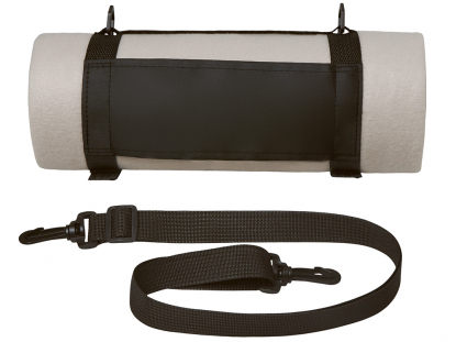 Плед Нежность с ремешком на плечо, светло-серый