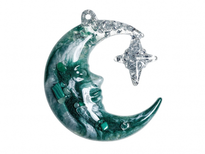 Набор елочных игрушек Полумесяц и Снежинка