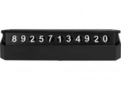 Табличка Tempark с номером телефона для временной парковки, черная