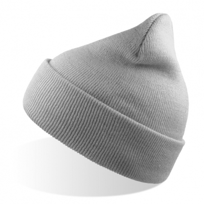 Шапка вязаная двойная Wind-S, светло-серая
