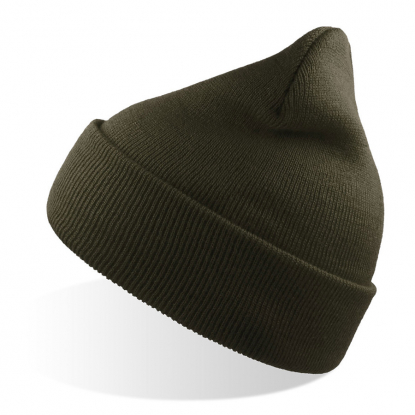 Шапка вязаная двойная Wind-S, оливковая
