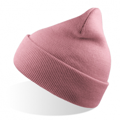 Шапка вязаная двойная Wind-S, светло-розовая
