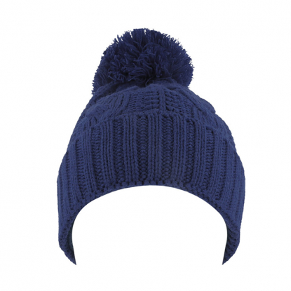 Шапка VOGUE, темно-синяя, спереди