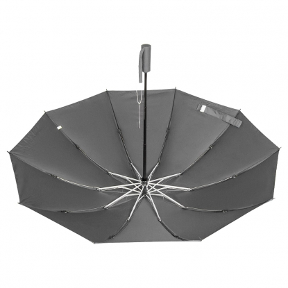 Зонт складной автоматический обратного сложения Forest Liverpool Reverse Safeclosing, серый