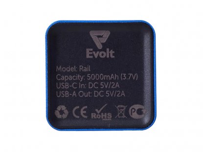 Внешний аккумулятор Rail c дисплеем, 5000 mAh, синий