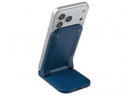 Беспроводное зарядное устройство Foldy, 15 Вт, темно-синее