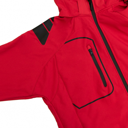 Куртка софтшелл ARTIC 320, красная, карман на груди