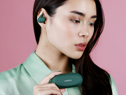 Беспроводные наушники TWS MySound Shark, зелёные