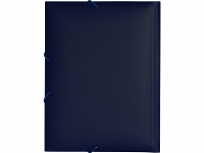 Папка А4 на резинке, синяя, вид сзади