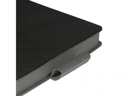 Ежедневник недатированный Boston с серым обрезом, черный