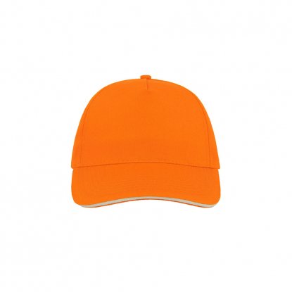 Бейсболка START FIVE SANDWICH, оранжевая, вид спереди